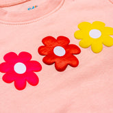 WINTER FLOWER PEACH SWEAT SET